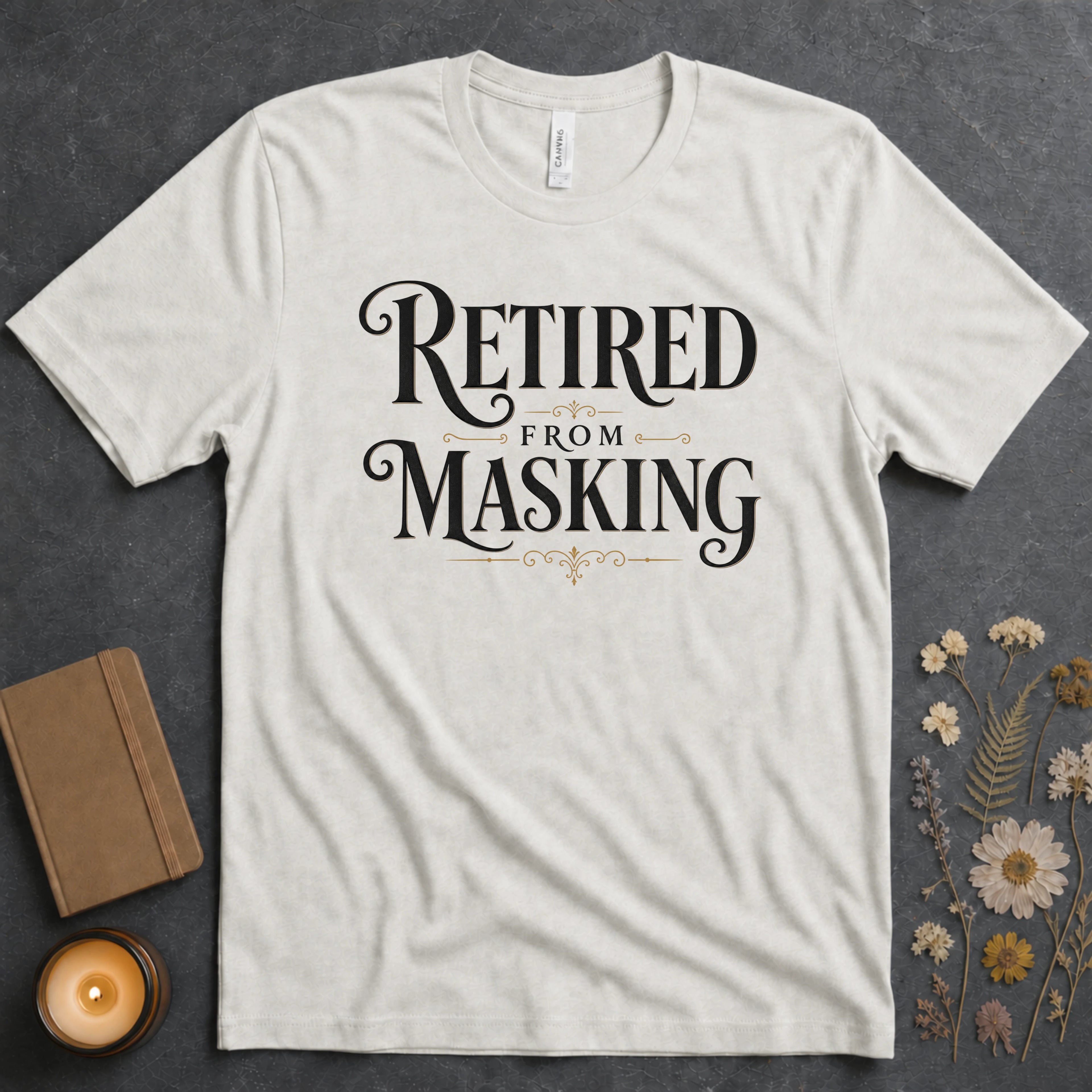 Retired From Masking Alt Text Tee
