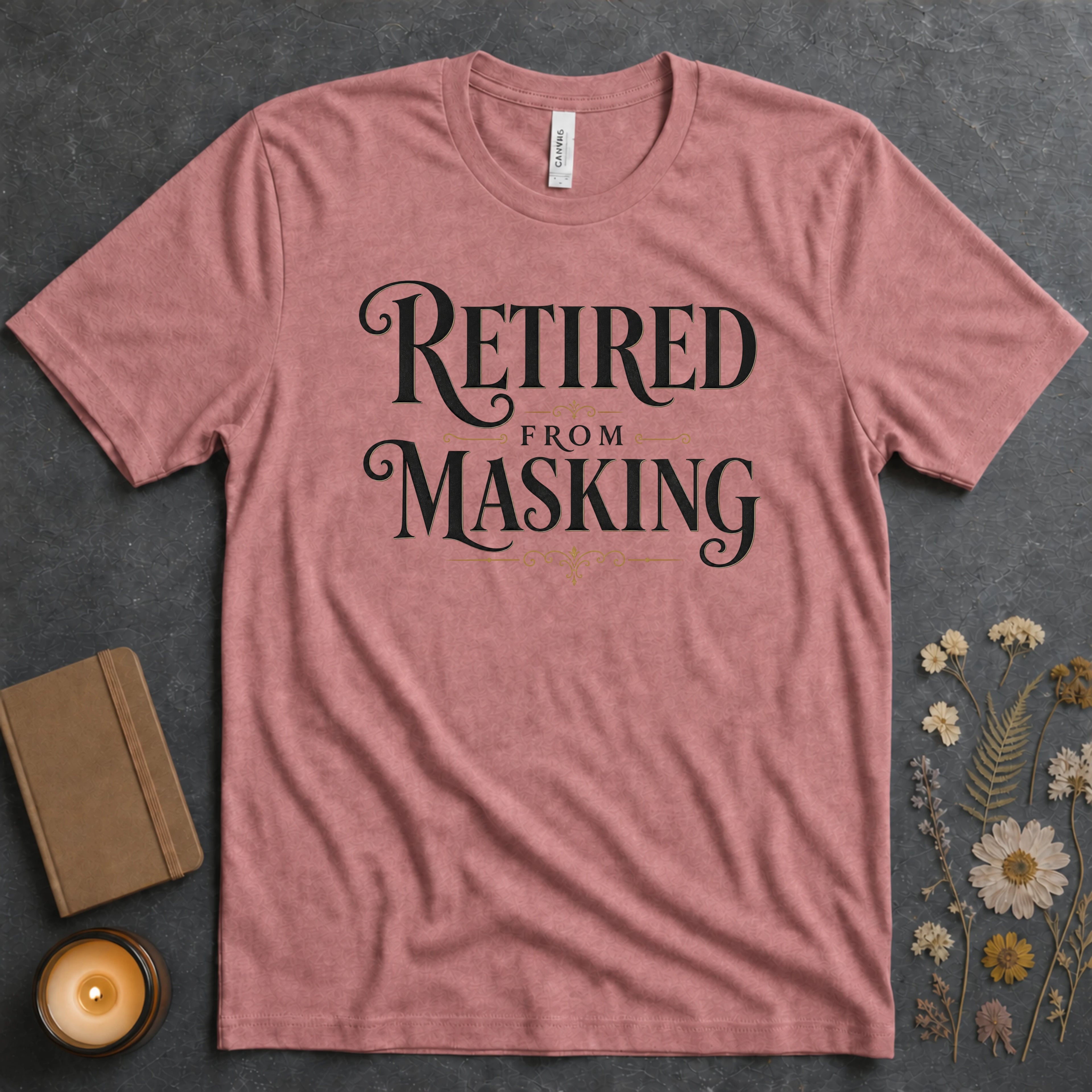 Retired From Masking Alt Text Tee