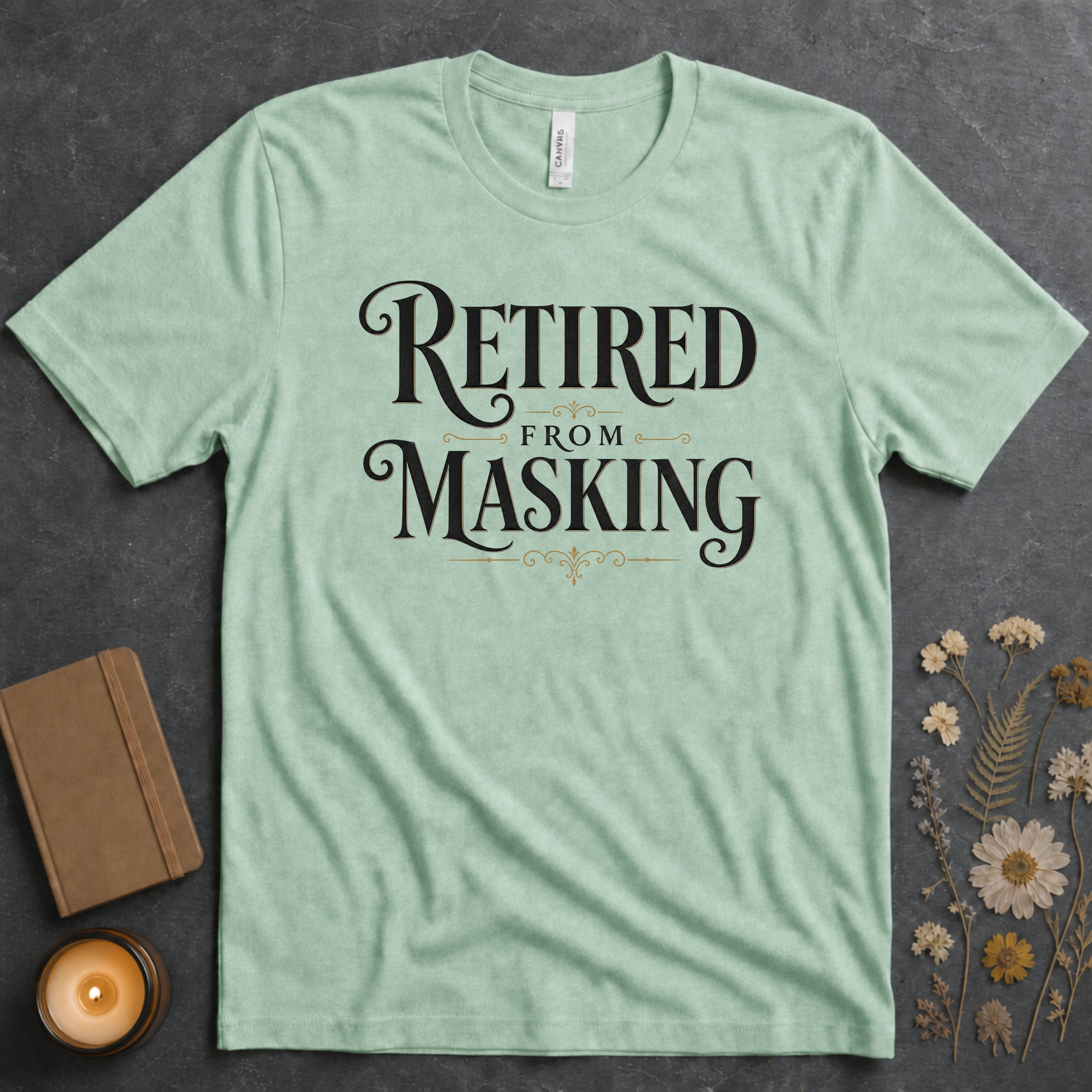 Retired From Masking Alt Text Tee