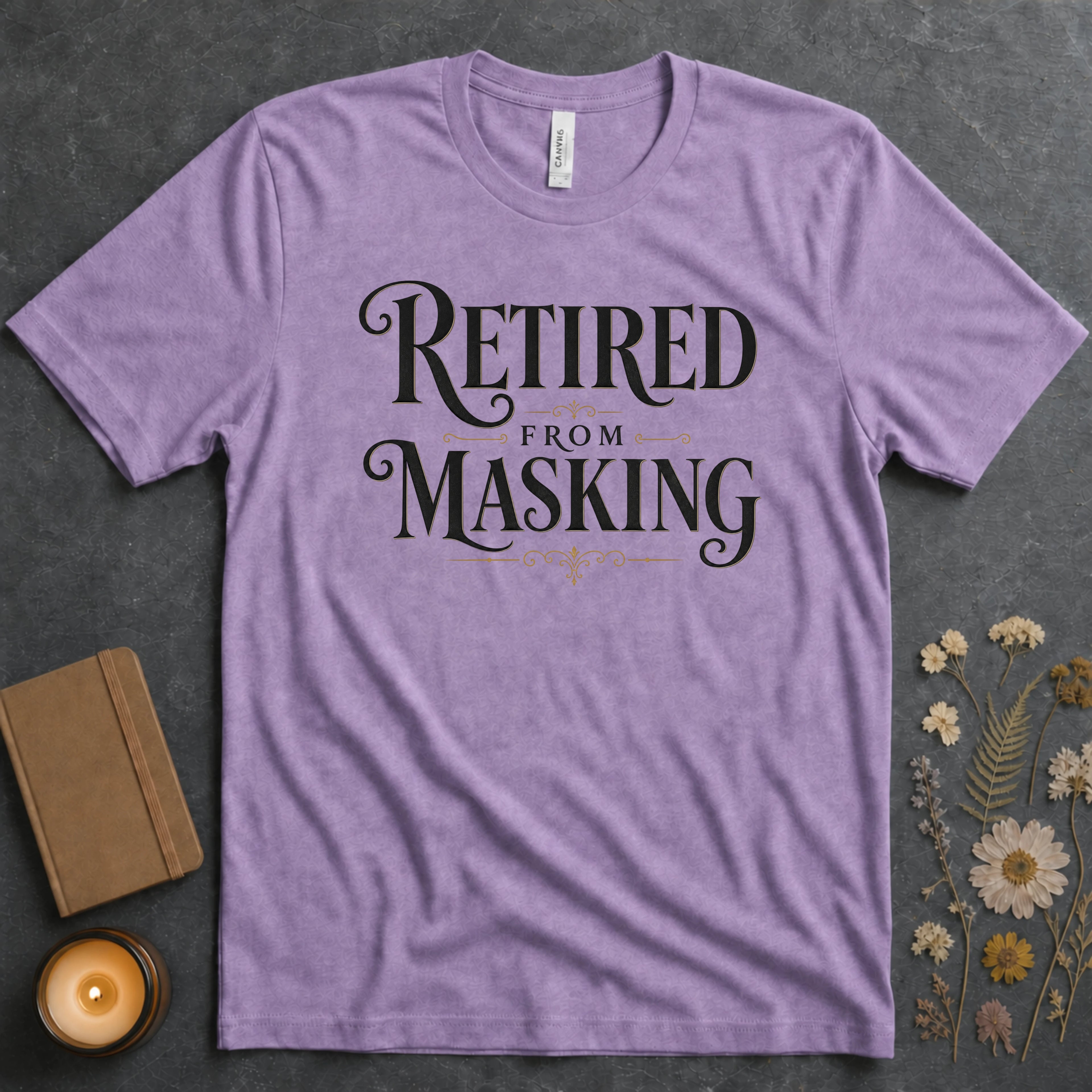 Retired From Masking Alt Text Tee