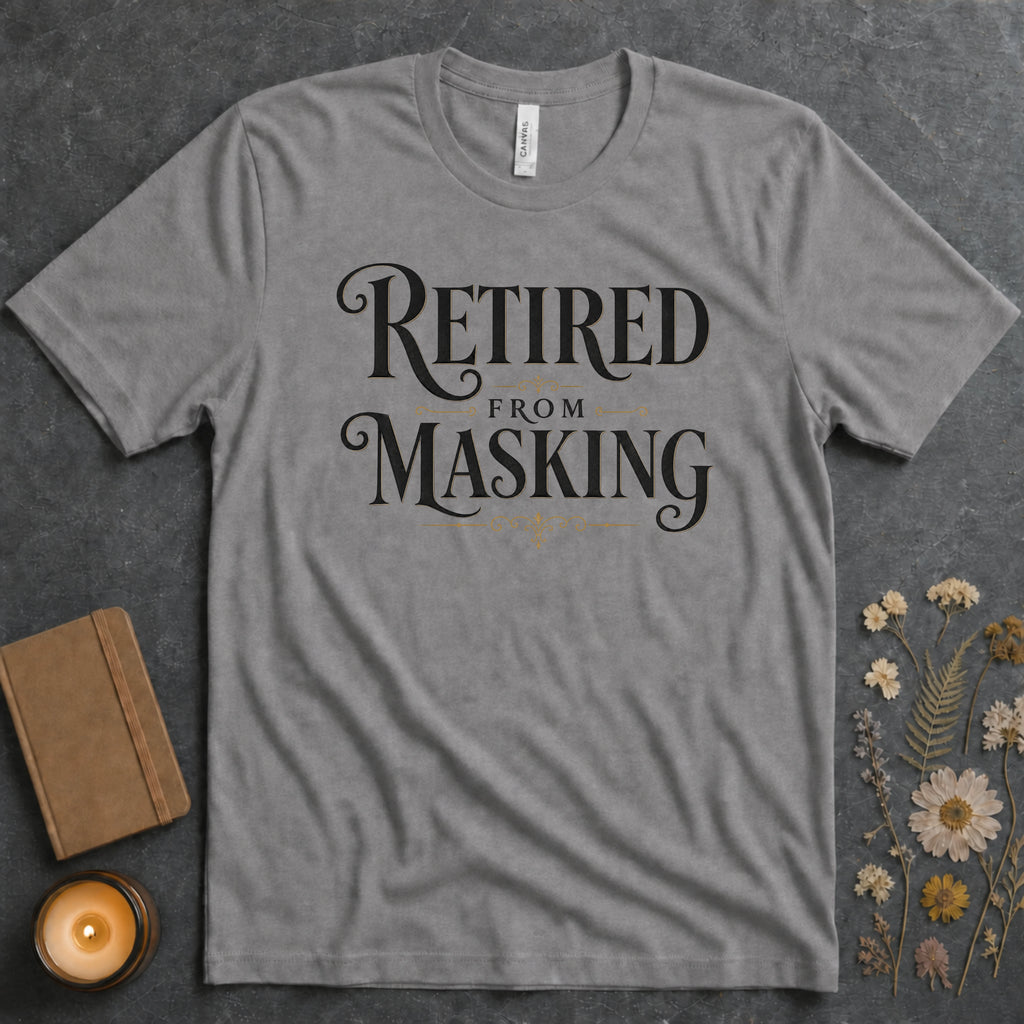 Retired From Masking Alt Text Tee